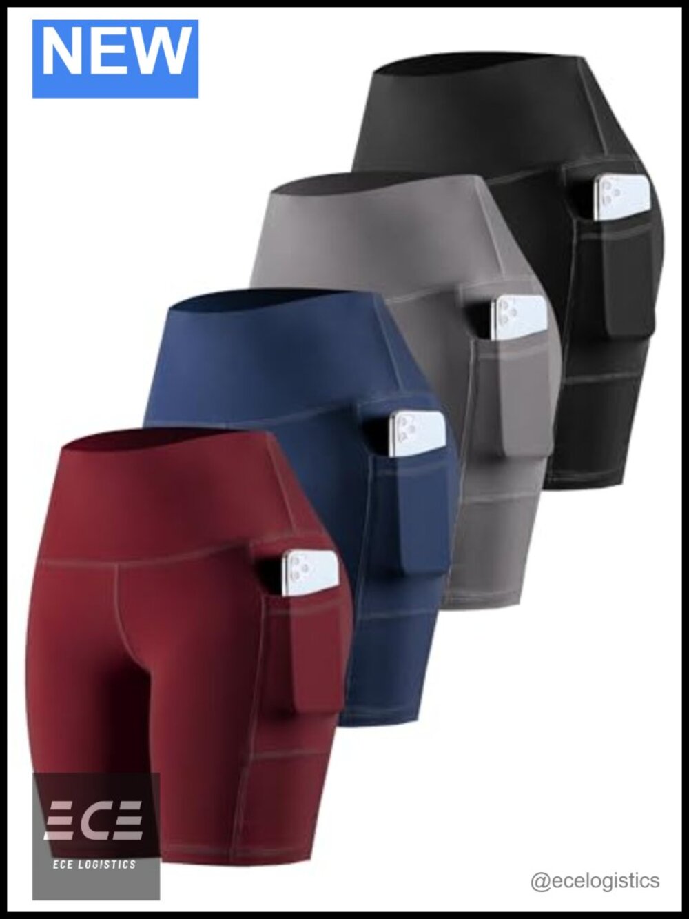 High Waisted Biker Yoga Shorts with Pockets Tummy Control Spandex Workout Gym